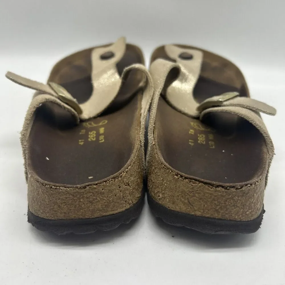 Birkenstock Sandals Womens 41 Papillion Gizeh Glitter Flip Flops‎